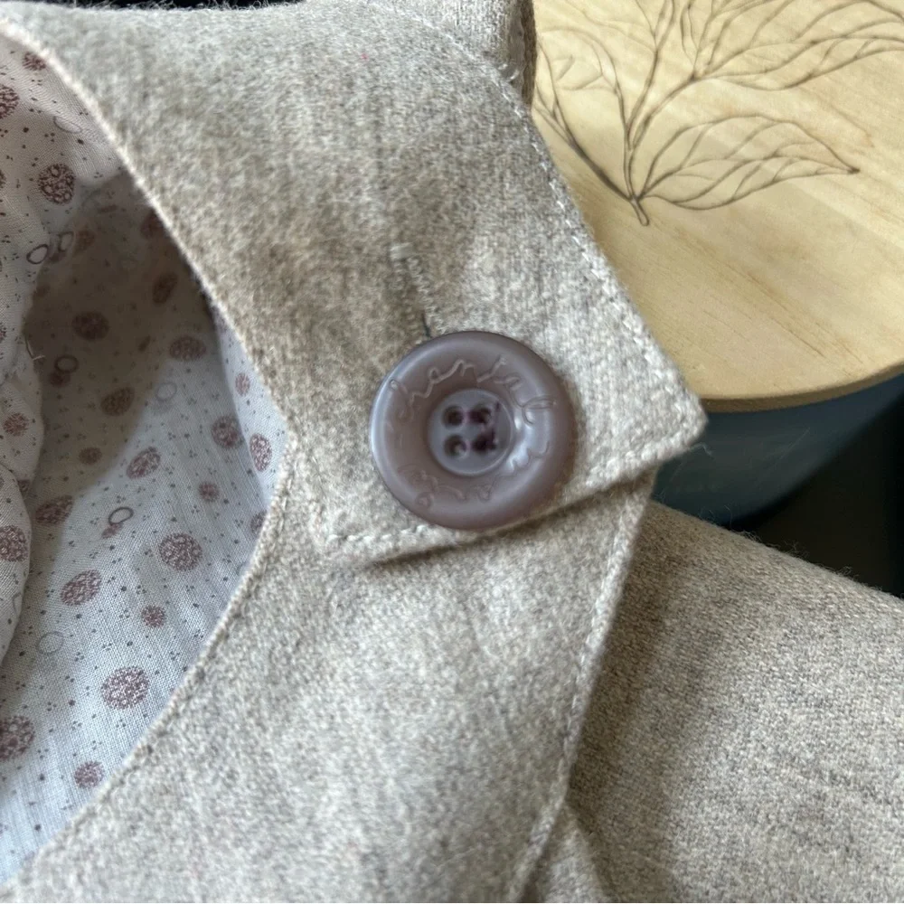 Marie Chantal Sleeveless Tan Wool Jumper Dress, Size 8